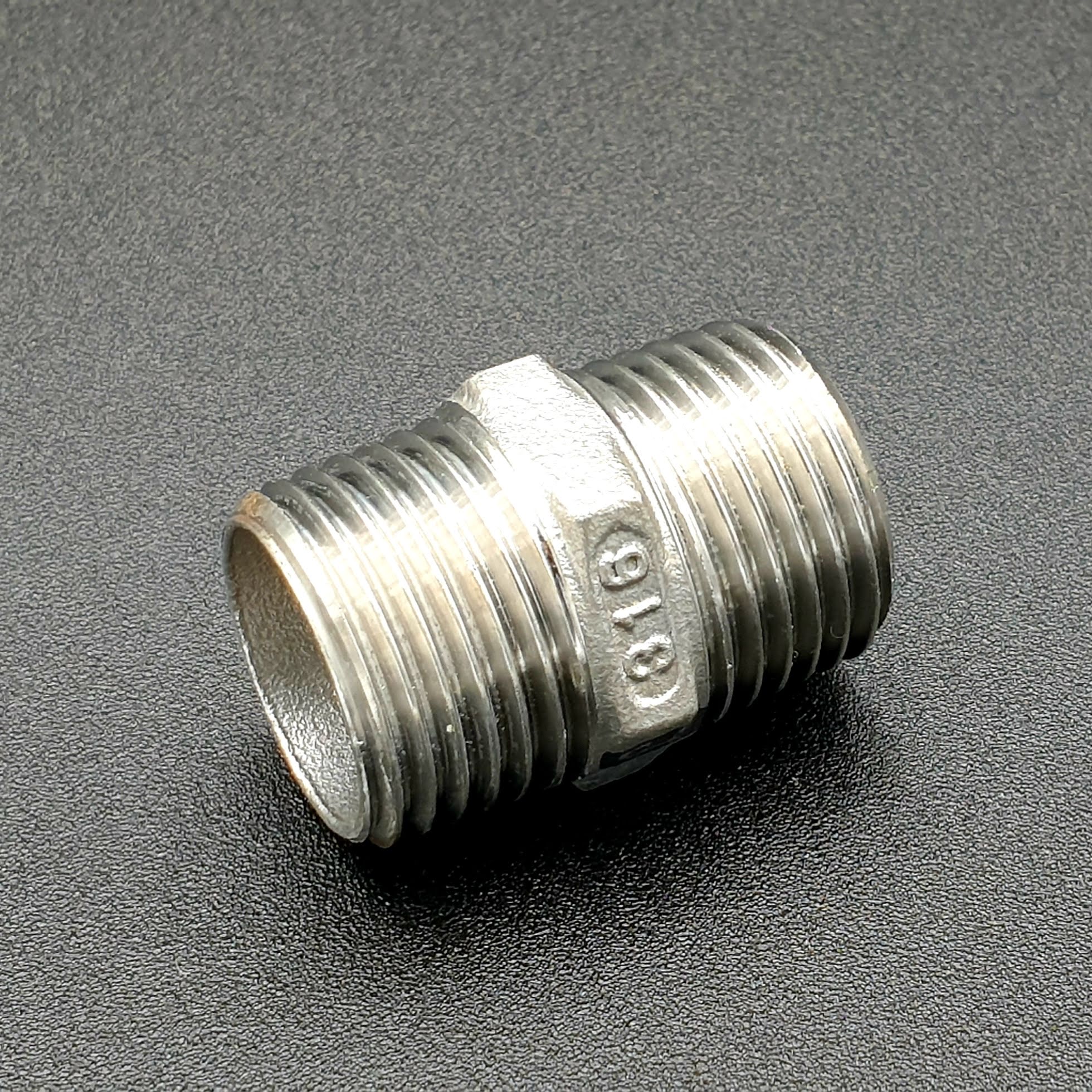 Raccord inox Nipple double MM